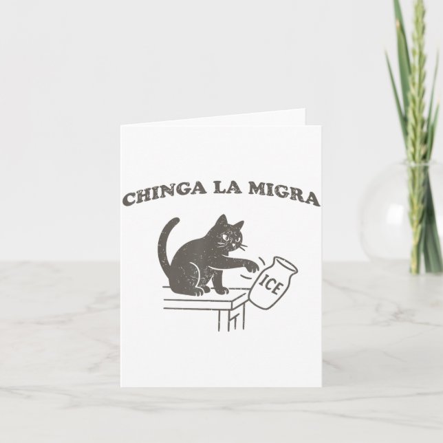 Carte Chinga La Migra Immigration Abolir Glace Drôle Cha (Devant)