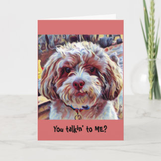 Carte Chiot artistique lunatique de chien de Shih-Poo