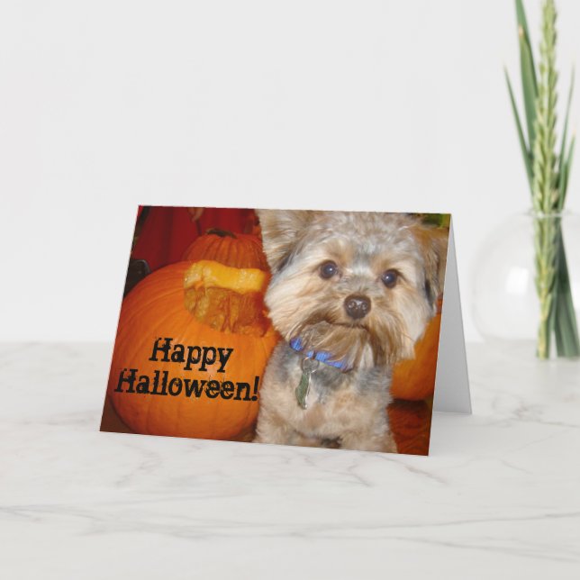 Carte Chiot de Halloween (Devant)