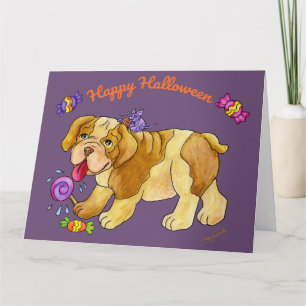 Carte Chiot d'Halloween doux