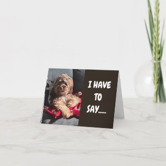 CARTE CHIOT DOIT DIRE JOYEUX ANNIVERSAIRE À VOUS