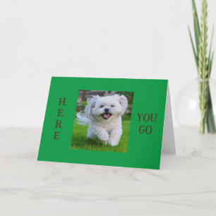 Carte CHIOT JOUEUR DIT "1er JOUR DE MATERNELLE"