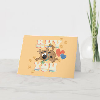 Carte Chiot Scooby-Doo "Ruv You"