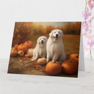 Carte Chiots des Pyrénées Délice d'Automne Citrouille 