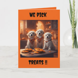 Carte Chiots mignons Nous choisissons des friandises Hal
