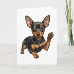 Carte Chiots Pinscher Nain Min Pin Papa Maman Bonjour