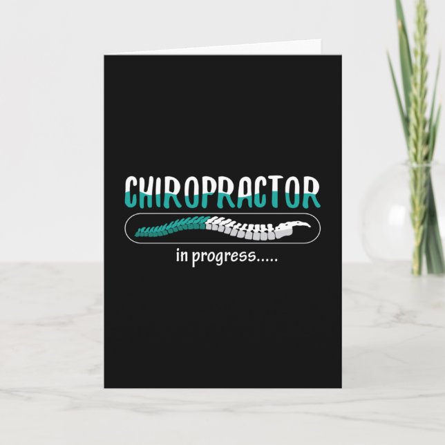 Carte Chiropractic Chiropractor In Progress Chiro Spine (Devant)
