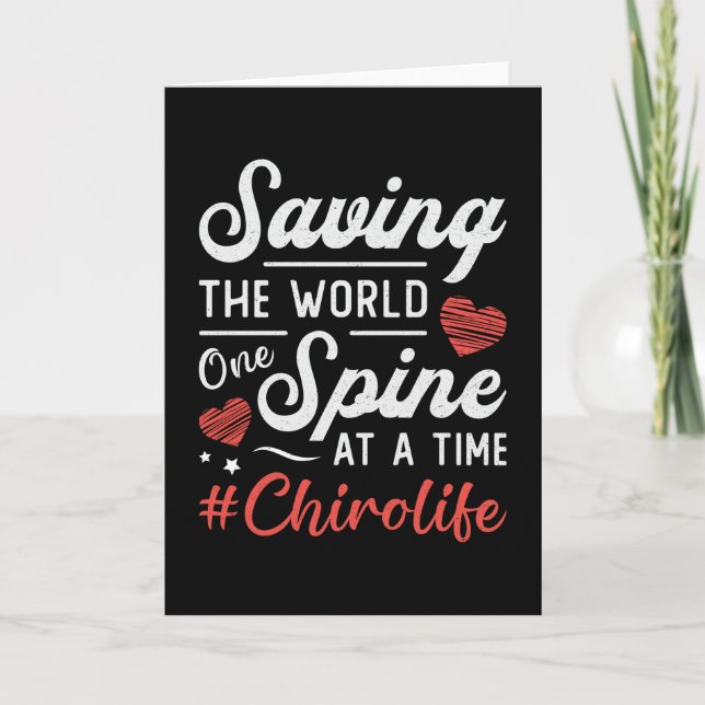 Carte Chiropractor Saving The World Spine Chiropractic (Devant)