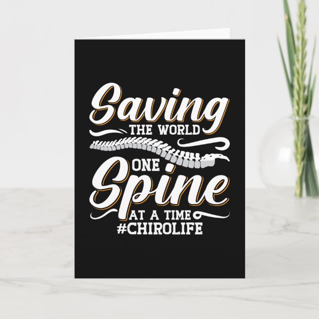 Carte Chiropratique Sauver Le Monde Spine Chiropracteur (Devant)