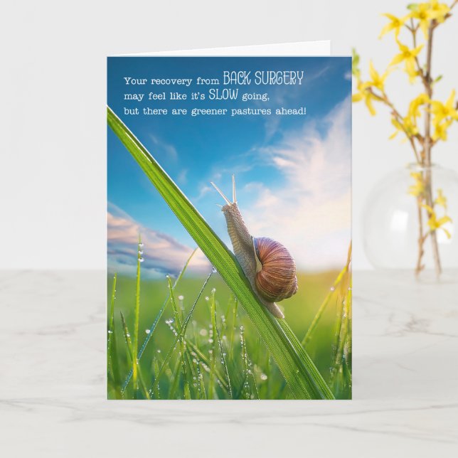 Carte Chirurgie du dos, rétablissement escargot (Fleur jaune)