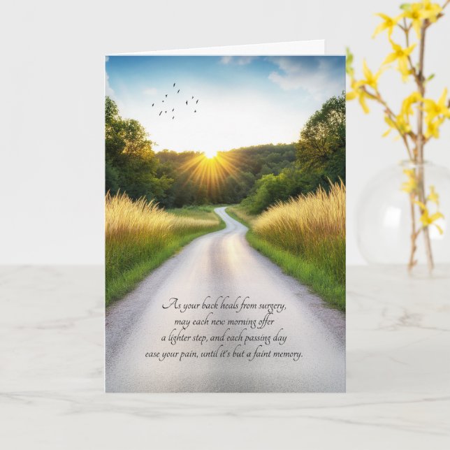 Carte Chirurgie du dos Route de campagne Sentimental Bon (Fleur jaune)