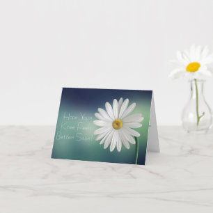 Carte Chirurgie du genou se bien bientôt White Daisy