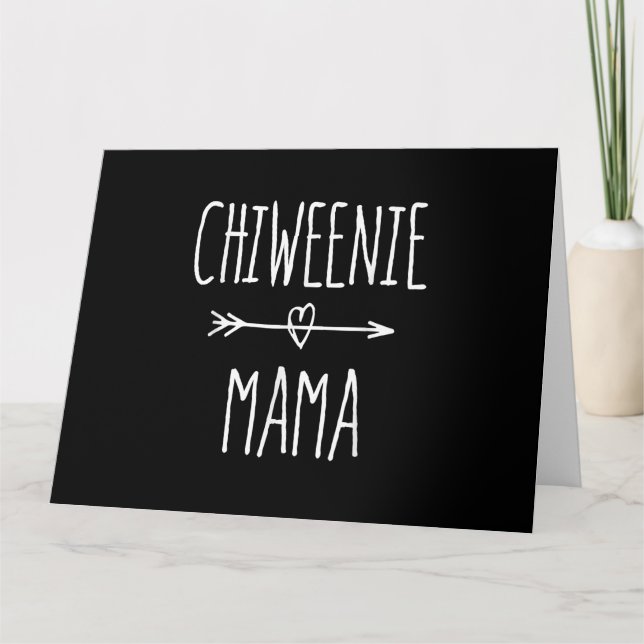 Carte chiweenie mama chihuahua cadeau maman (Devant)