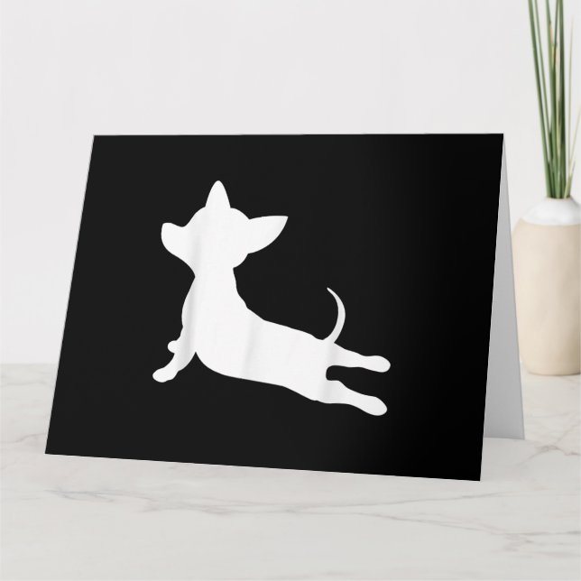 Carte chiweenie yoga cadeau de bien-être, chihuahua dach (Devant)