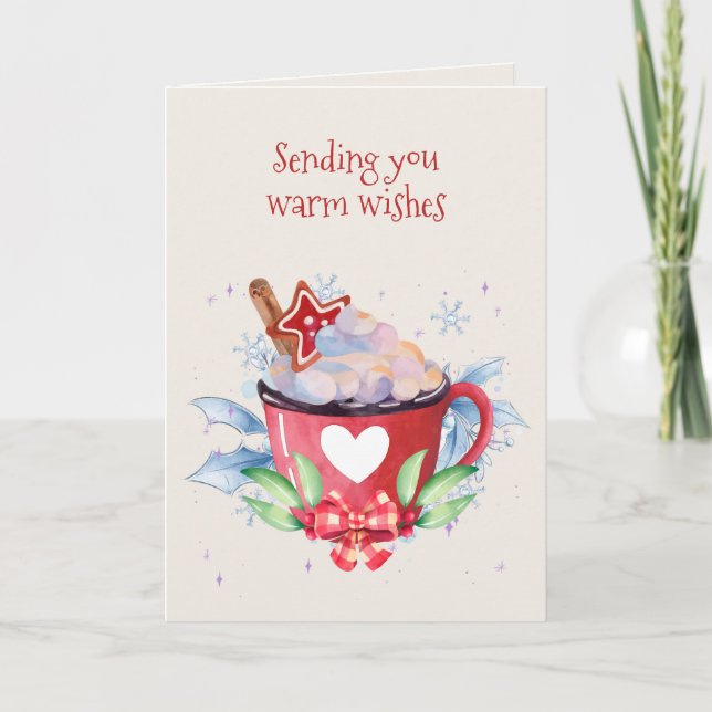 Carte Chocolat chaud de Noël et biscuit (Devant)