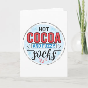 Carte Chocolat Chaud et Chaussettes Doux