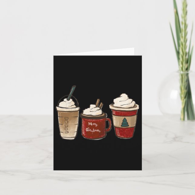Carte Chocolat Chaud Hiver Confortable Tasse Chaude Crèm (Devant)