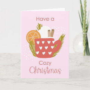 Carte Chocolat Chaud Mug Noël Salutation
