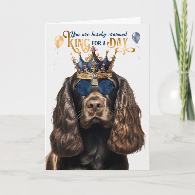 Carte Chocolat Cocker Chien King pour une journée d'anni (Devant)