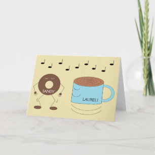 Carte Chocolat Frosted Donut & Coffe Mug Danser :