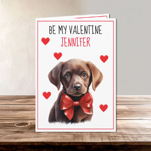 Carte Chocolat Labrador Chien I Woof You Valentine
