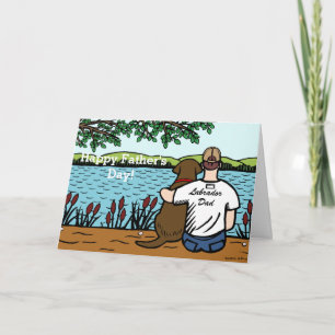 Carte Chocolat Labrador et papa