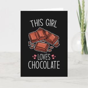 Carte Chocolat Love Citation drôle fille