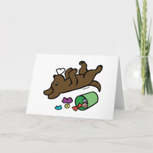 Carte Chocolat Mischievous Labrador Oeil latéral