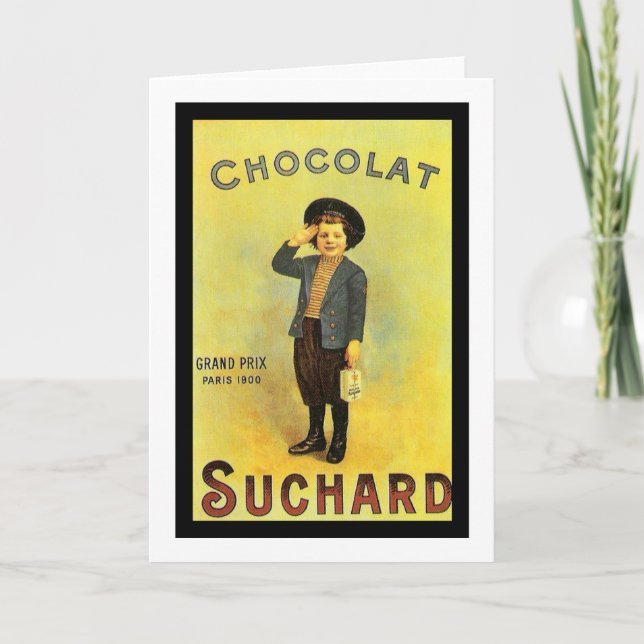 Carte Chocolat Suchard 3 Annonce Vintage Boy (Devant)