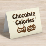 Carte Chocolate Calories Don't Count Funny Birthday Card<br><div class="desc">Chocolate calories don't count ...  at least they don't on your birthday. A little humor for those who might want to cheat a little with their diet.  Delicious chocolate cake text dripping with sticky sweet sauce.</div>