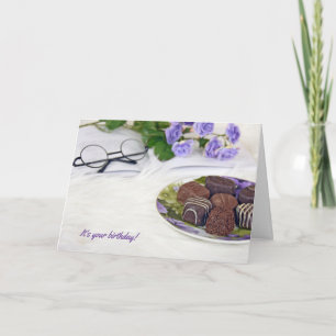 Carte chocolate candy on fur