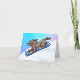 Carte Chocolate Goldendoodle DoodleMoji 