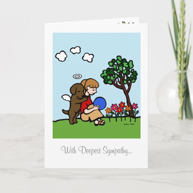 Carte Chocolate labrador Angel with Love (Devant)