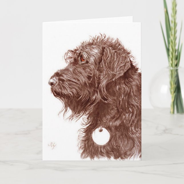 Carte Chocolate Labraoodle Greeting Card (Devant)