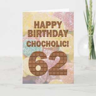 Carte Chocololique 62e anniversaire