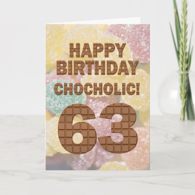 Carte Chocololique 63e anniversaire (Devant)