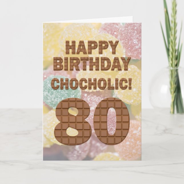 Carte Chocololique 80e anniversaire (Devant)