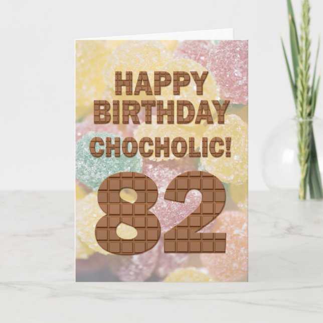 Carte Chocololique 82e anniversaire (Devant)