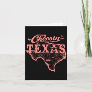 Carte Choisir Texas Lone Star État d'esprit Occidental