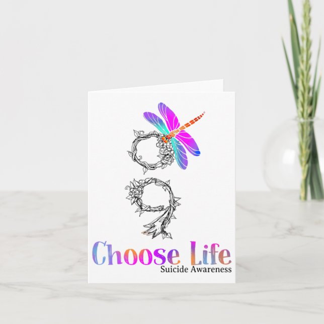 Carte Choisir un dragon de sensibilisation au suicide (Devant)