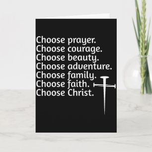 Carte Choisissez Christ Prière Courage Beauté Famille, A