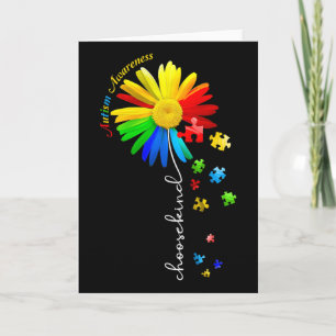 Carte Choisissez une fleur de tournesol de sensibilisati