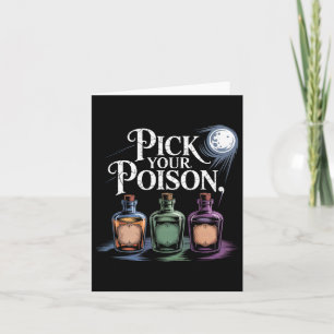 Carte Choisissez votre poison Bouteilles de potion gothi
