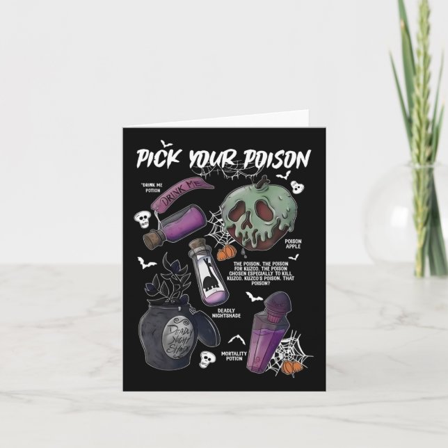 Carte Choisissez votre poison de Funny Drink Me Potion's (Devant)