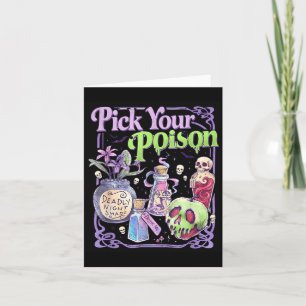 Carte Choisissez votre poison Graphique rétro gothique H