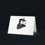 Carte Choo Choo I'm 2 Folded Greeting Card<br><div class="desc">Choo Choo I'm 2,  2nd Birthday,  Boy Train Design,  Two Year Old Saying,  Transportation Party Birthday Folded Greeting Card Gift Classic Collection.</div>