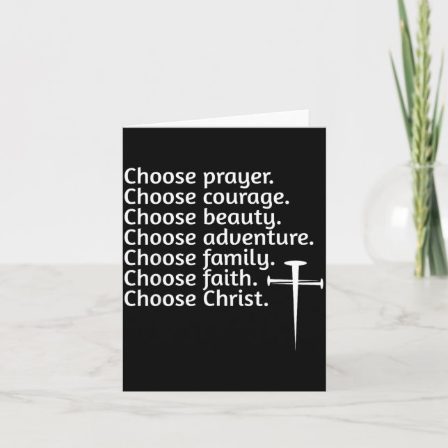 Carte Choose Christ Prayer Courage Beauty Family, Advent (Devant)