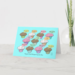 Carte Chorale Cupcake sur Blue Birday