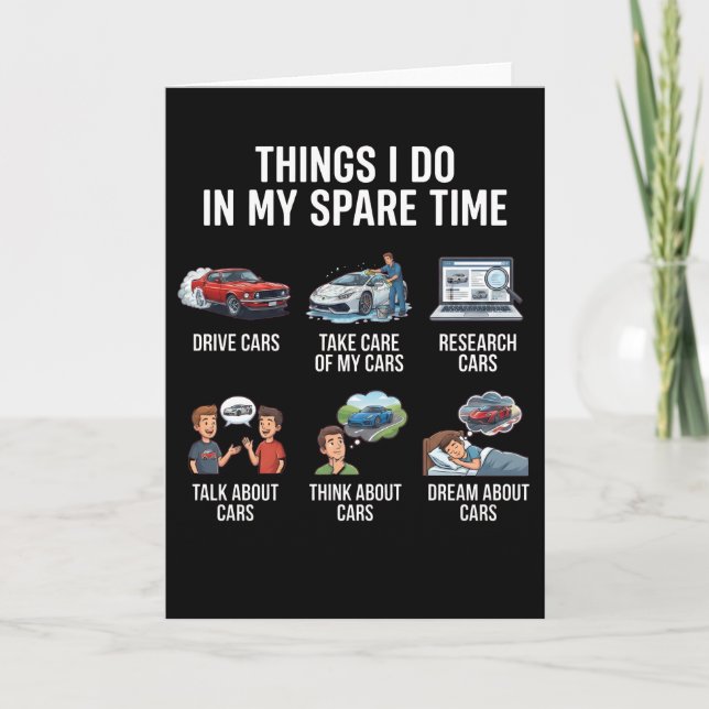 Carte Choses que je fais pendant mon temps libre T-shirt (Devant)