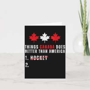 Carte Choses que le Canada fait mieux que l'Amérique 1 h